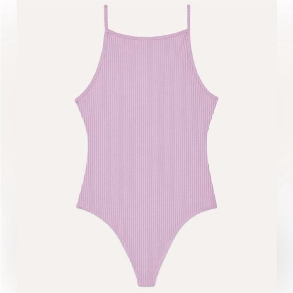 Wilfred Annecy Ribbed Bodysuit Sz Large in Lilac